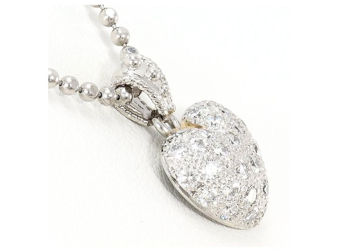 Autre Marque Platinhalskette mit Diamant - Ansicht 2