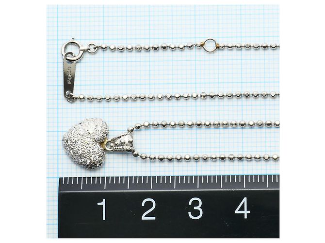 Autre Marque Platinhalskette mit Diamant - Ansicht 5