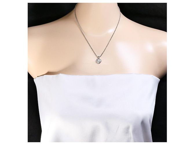 Autre Marque Platinhalskette mit Diamant - Ansicht 6