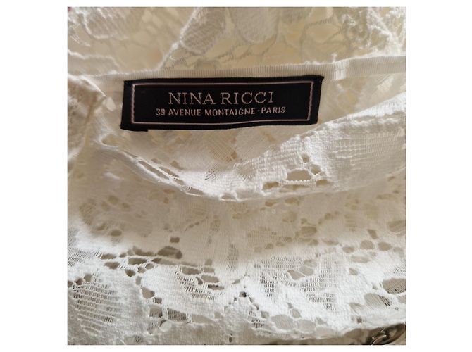 Nina Ricci Vestido de encaje blanco - vista 5