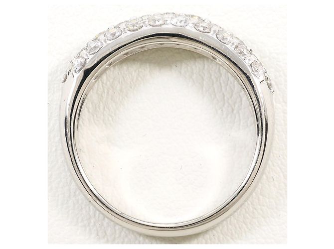 Autre Marque Anello a Fascia in Platino con Diamante - vista 3