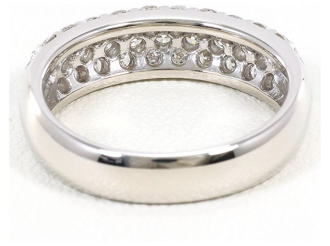 Autre Marque Anello a Fascia in Platino con Diamante - vista 4