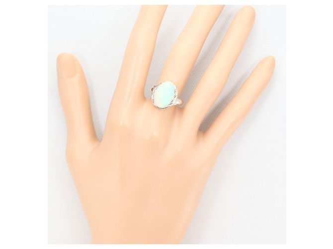 Autre Marque PT900 Platinbandring mit Opal - Ansicht 7