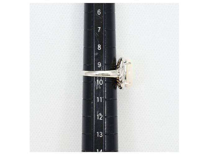 Autre Marque PT900 Platinbandring mit Opal - Ansicht 8
