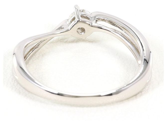 Autre Marque Platin-Bandring mit Diamant - Ansicht 4