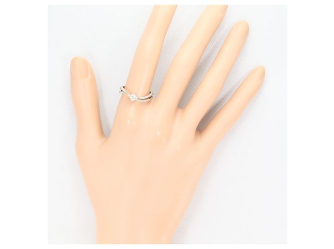Autre Marque Platin-Bandring mit Diamant - Ansicht 7