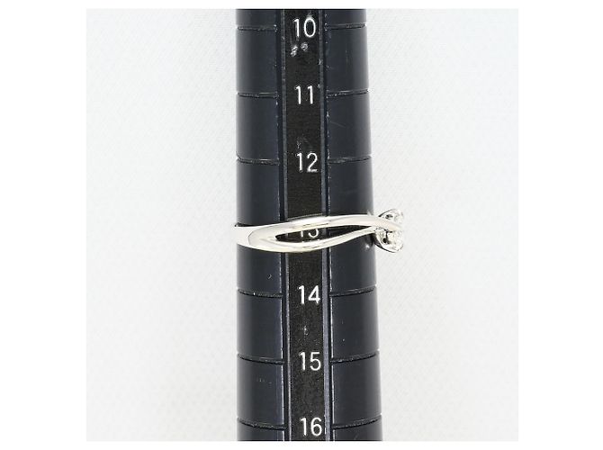 Autre Marque Platin-Bandring mit Diamant - Ansicht 8