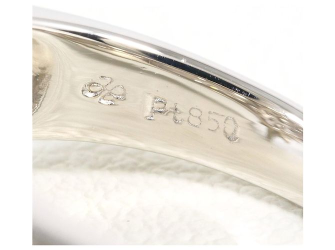 Autre Marque Platinband-Ring PT850 mit Diamant - Ansicht 5