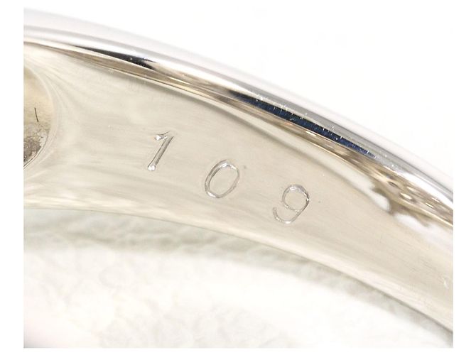 Autre Marque Platinband-Ring PT850 mit Diamant - Ansicht 6