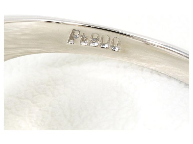 Autre Marque Platin-Bandring mit Diamant - Ansicht 5