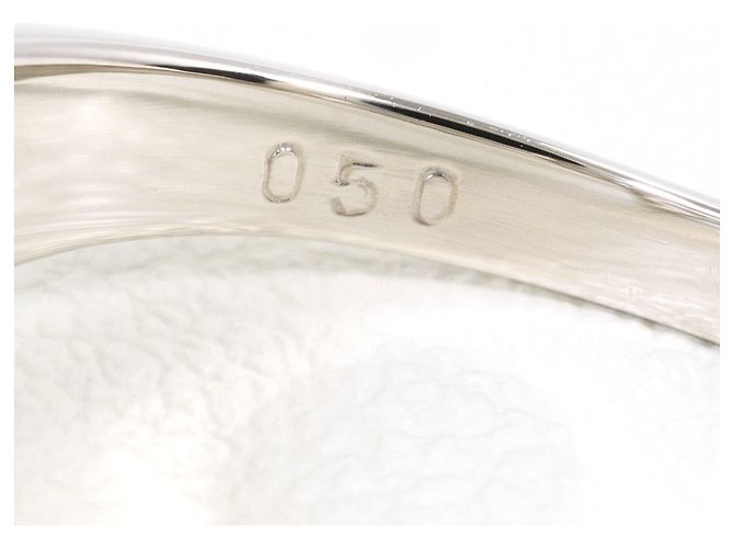 Autre Marque Platin-Bandring mit Diamant - Ansicht 6
