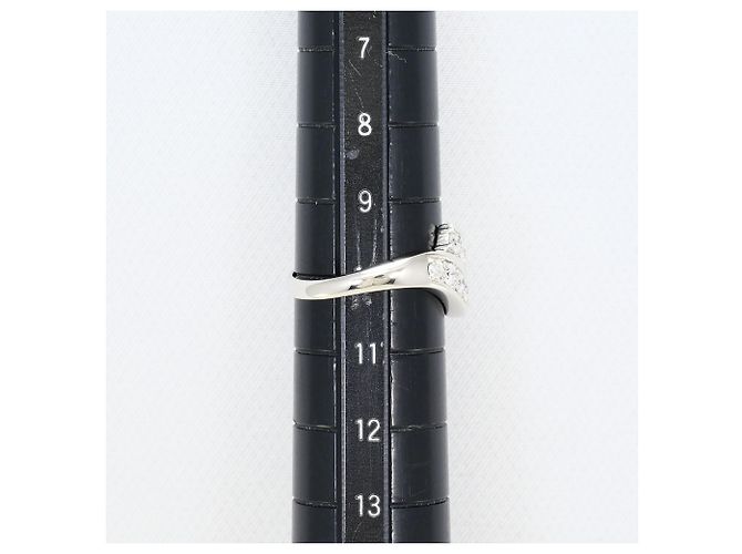 Autre Marque Platin-Bandring mit Diamant - Ansicht 8
