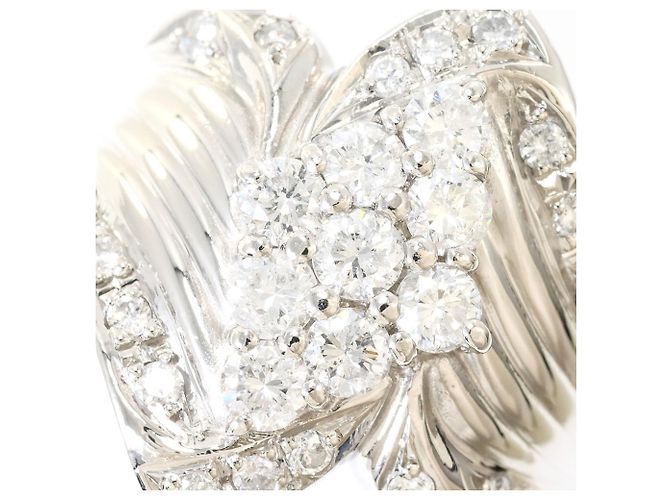 Autre Marque PT900 Platin-Bandring mit Diamant - Ansicht 2