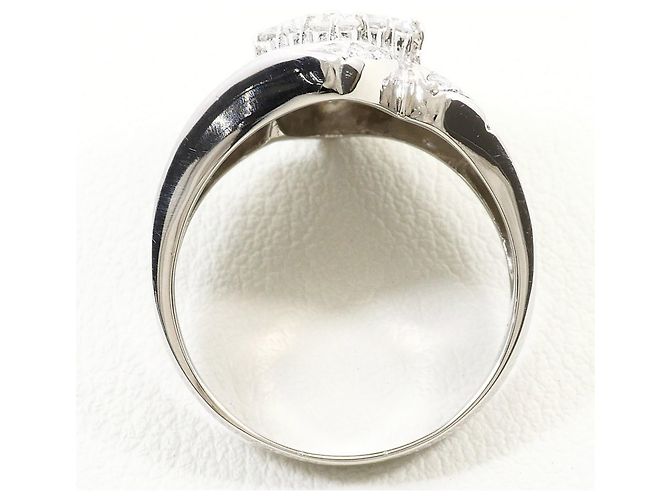 Autre Marque PT900 Platin-Bandring mit Diamant - Ansicht 3