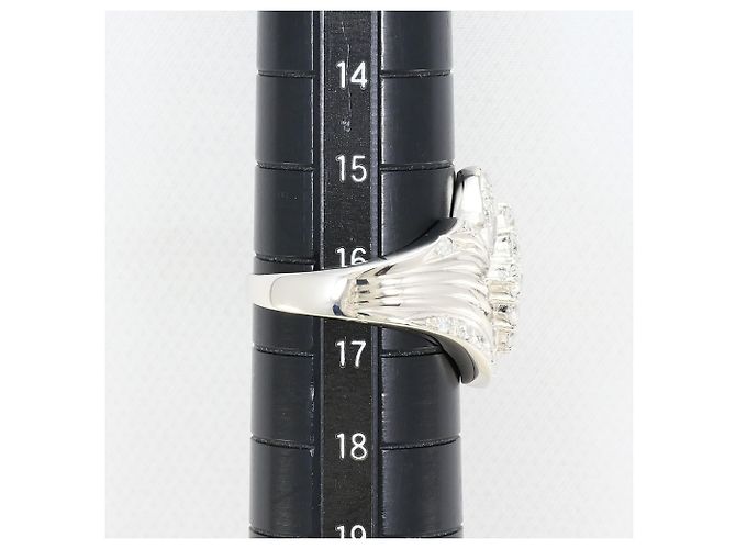 Autre Marque PT900 Platin-Bandring mit Diamant - Ansicht 8