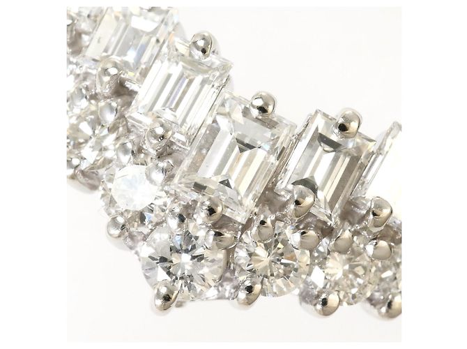 Autre Marque Platin-Bandring mit Diamant - Ansicht 2