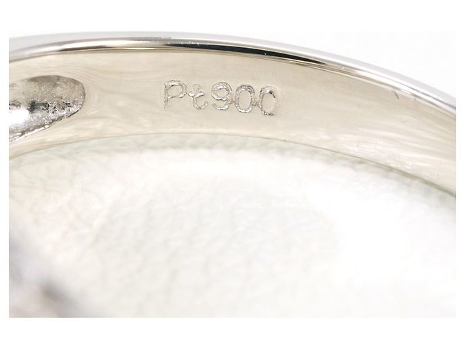 Autre Marque Platin-Bandring mit Diamant - Ansicht 6