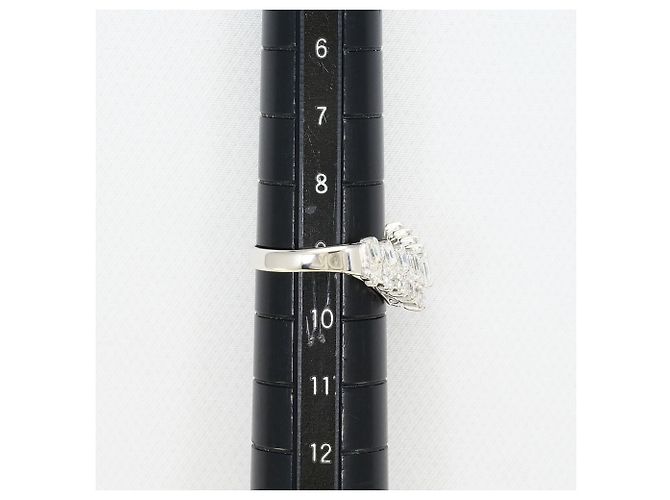 Autre Marque Platin-Bandring mit Diamant - Ansicht 8