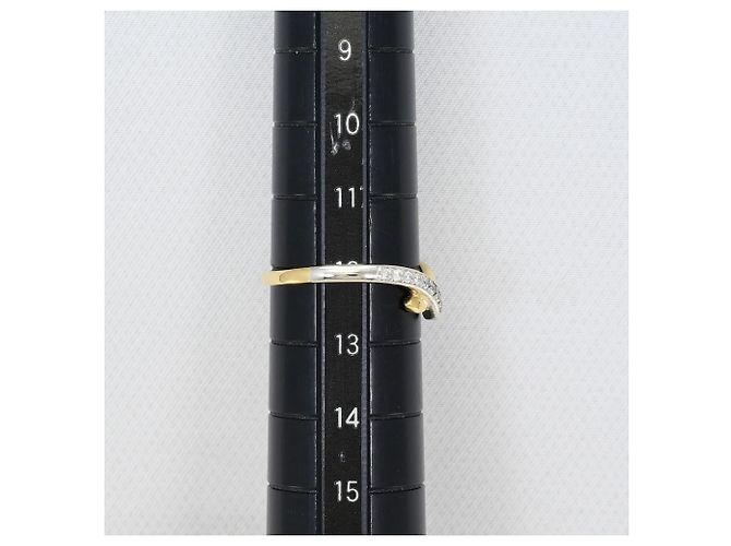 Autre Marque Anello fede in platino PT950 e oro giallo 18K con diamanti D'oro - vista 7