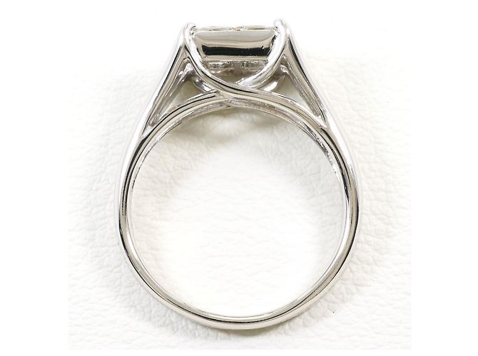 Autre Marque Platin-Bandring mit Diamant - Ansicht 3
