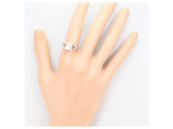 Autre Marque Platin-Bandring mit Diamant - Ansicht 7