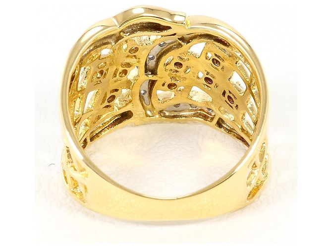 Autre Marque Ehering aus Platin und Gelbgold mit Diamant Golden - Ansicht 4