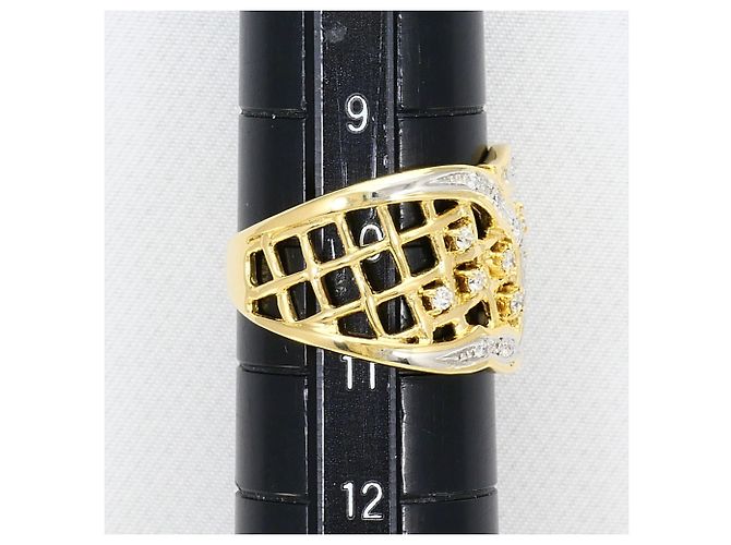 Autre Marque Ehering aus Platin und Gelbgold mit Diamant Golden - Ansicht 7