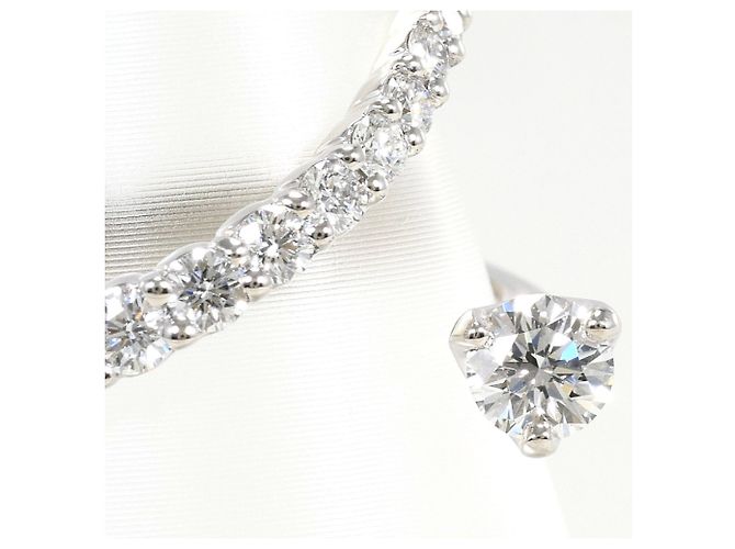 Autre Marque Platin-Bandring mit Diamant - Ansicht 2