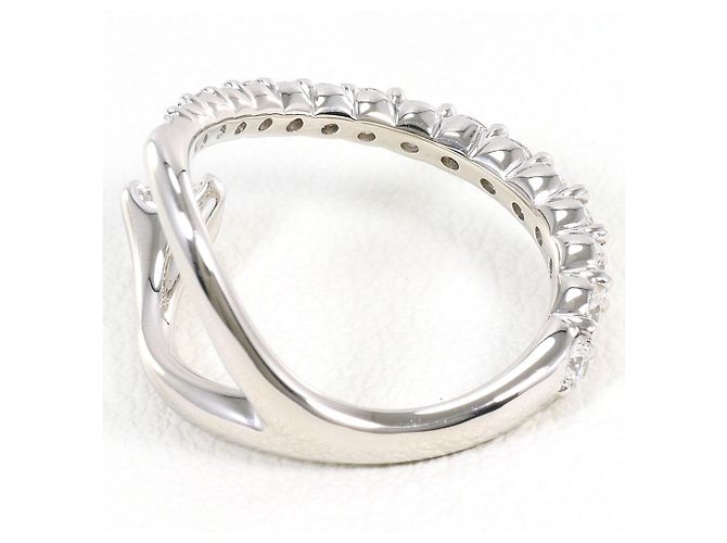 Autre Marque Platin-Bandring mit Diamant - Ansicht 4