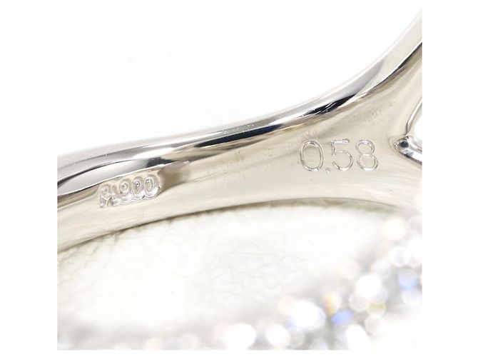 Autre Marque Platin-Bandring mit Diamant - Ansicht 5