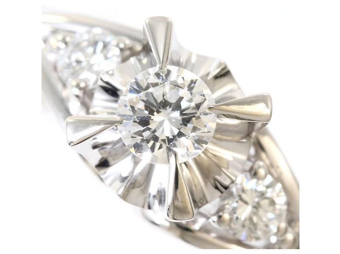 Autre Marque PT900 Platin-Bandring mit Diamant - Ansicht 2