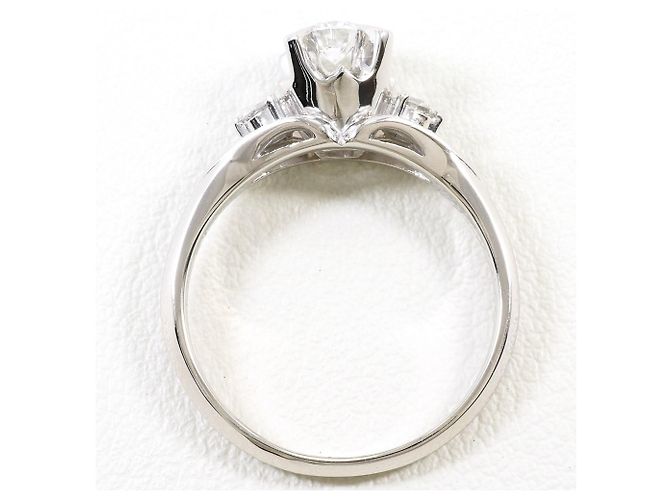 Autre Marque PT900 Platin-Bandring mit Diamant - Ansicht 3