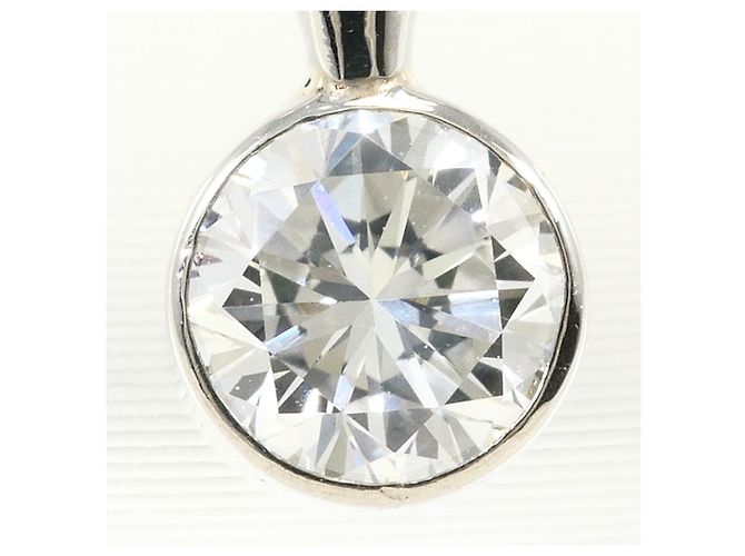 Autre Marque Anel Aliança de Platina com Diamante - vista 2