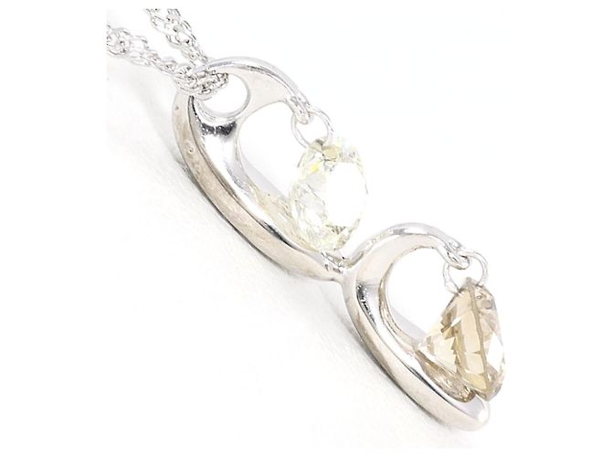 Autre Marque Collana in oro bianco 18K e diamanti Marrone D'oro - vista 2