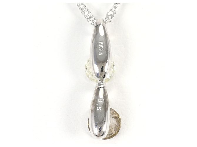 Autre Marque Collana in oro bianco 18K e diamanti Marrone D'oro - vista 3