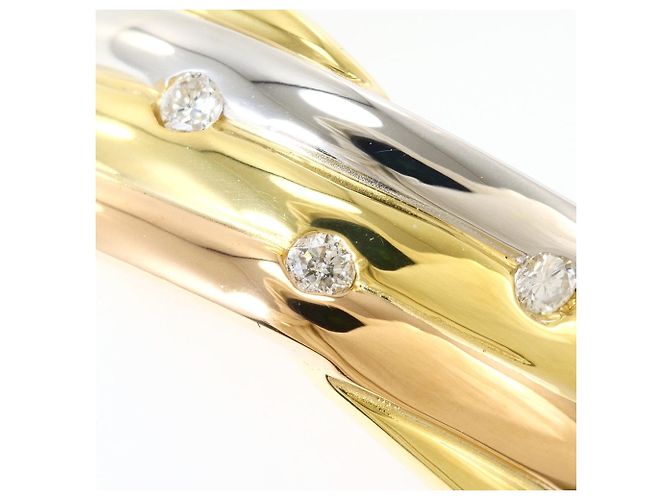 Autre Marque Anello fede in oro 18K e platino con diamante D'oro - vista 2