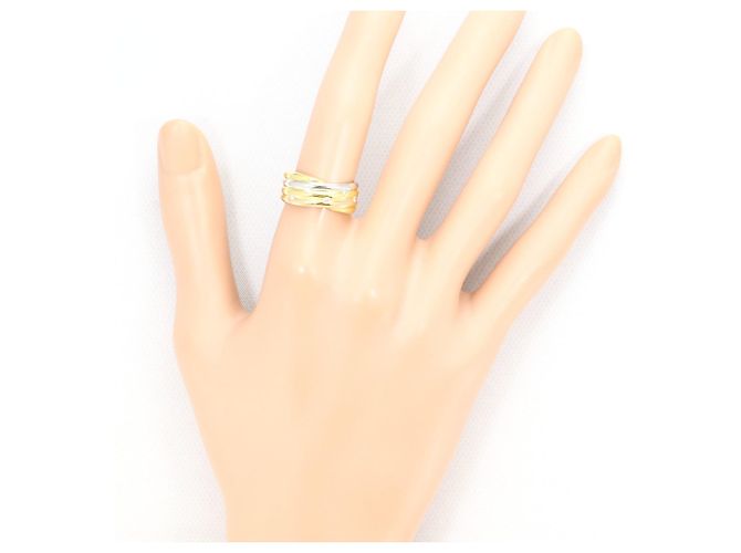 Autre Marque Anello fede in oro 18K e platino con diamante D'oro - vista 7