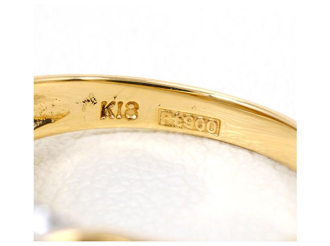 Autre Marque Ehering aus Platin und Gelbgold mit Diamant Golden - Ansicht 4