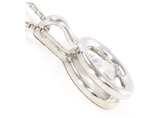 Autre Marque Collana in platino con diamante blu - vista 2