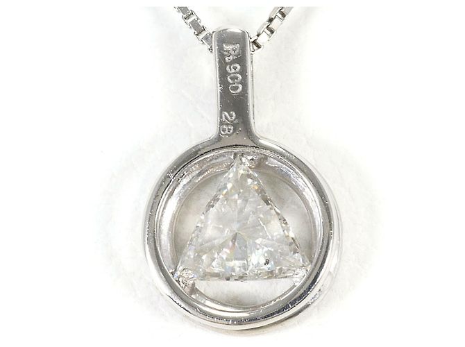 Autre Marque Collana in platino con diamante blu - vista 3
