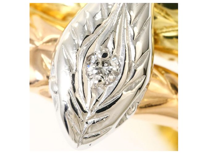 Autre Marque Ehering aus 18K Gold und Platin mit Diamant Golden - Ansicht 2