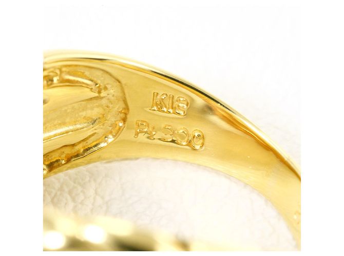 Autre Marque Ehering aus 18K Gold und Platin mit Diamant Golden - Ansicht 5