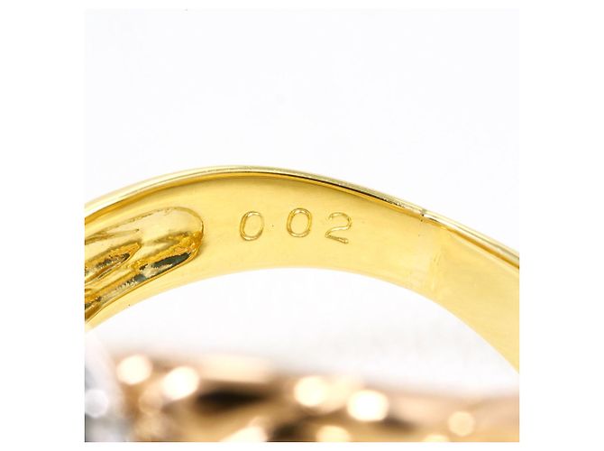 Autre Marque Ehering aus 18K Gold und Platin mit Diamant Golden - Ansicht 6