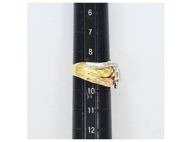 Autre Marque Ehering aus 18K Gold und Platin mit Diamant Golden - Ansicht 8