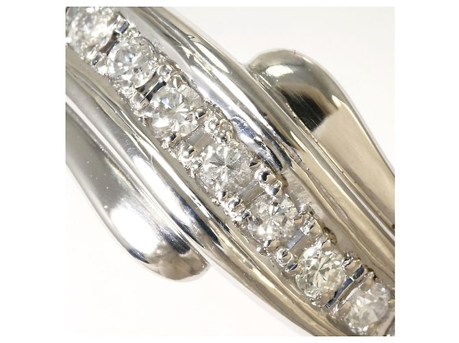 Autre Marque Platin-Ehering mit Diamant - Ansicht 2