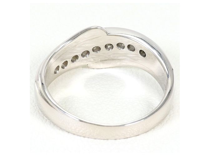Autre Marque Platin-Ehering mit Diamant - Ansicht 4