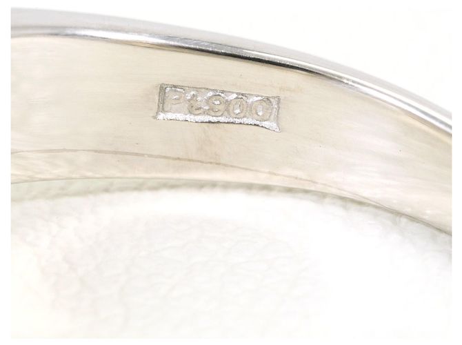 Autre Marque Platin-Ehering mit Diamant - Ansicht 5