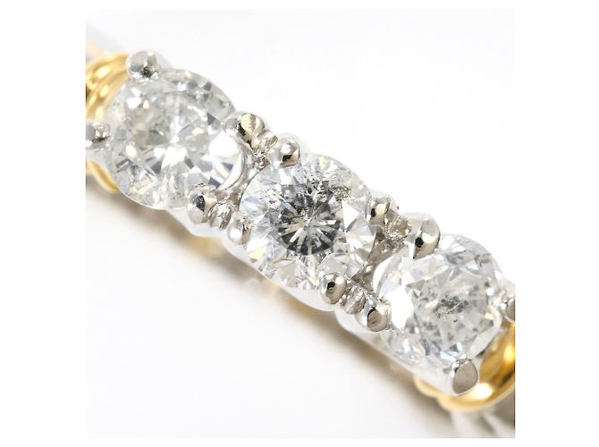 Autre Marque Eleganter Ring aus Platin und Gold mit Diamant Golden - Ansicht 2