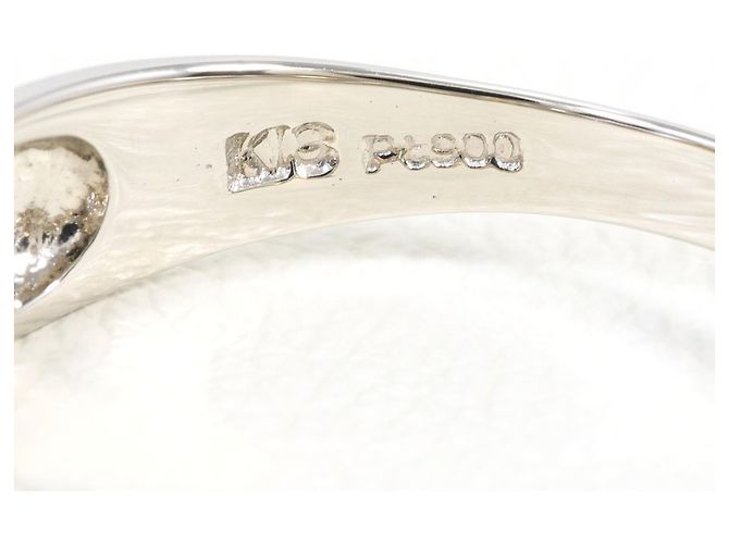 Autre Marque Eleganter Ring aus Platin und Gold mit Diamant Golden - Ansicht 5