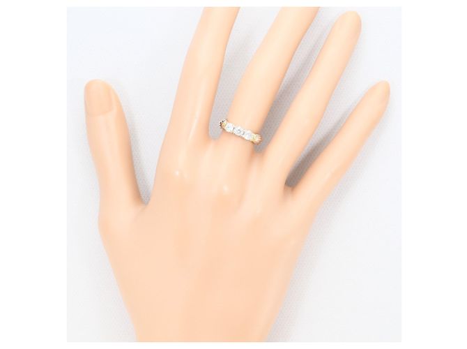 Autre Marque Eleganter Ring aus Platin und Gold mit Diamant Golden - Ansicht 7